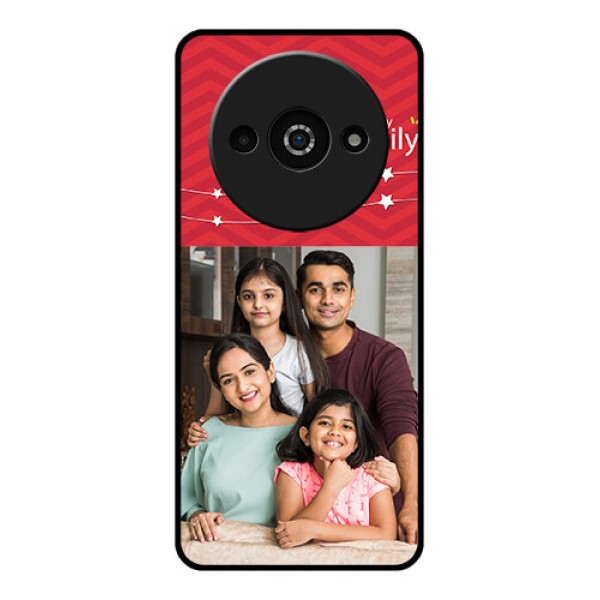 Redmi A3X Custom Glass Phone Case - Happy Family Design