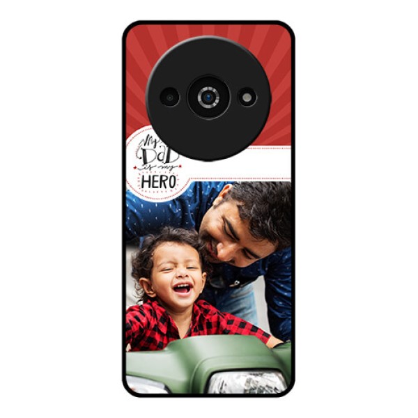 Redmi A3X Custom Glass Phone Case - My Dad Hero Design