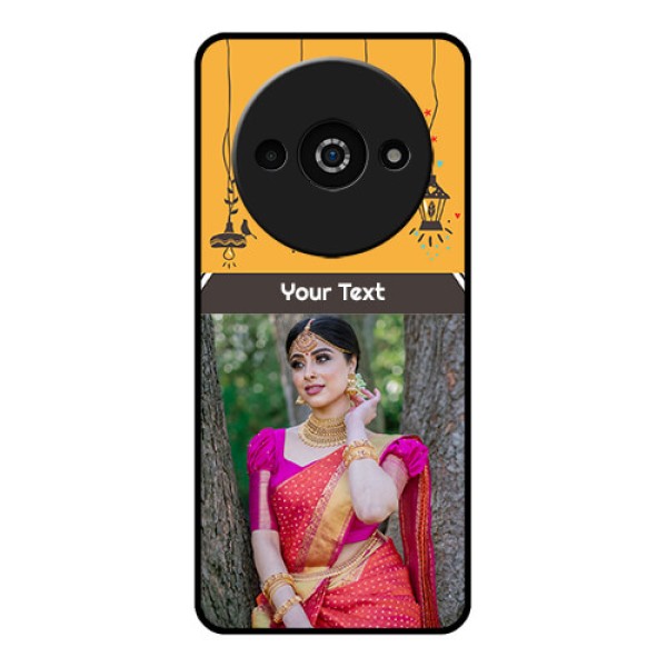 Redmi A3X Custom Glass Phone Case - With Family Picture And Icons
