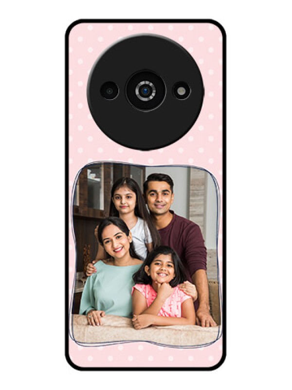 Custom Redmi A3X Custom Glass Phone Case - Family With Dots Design