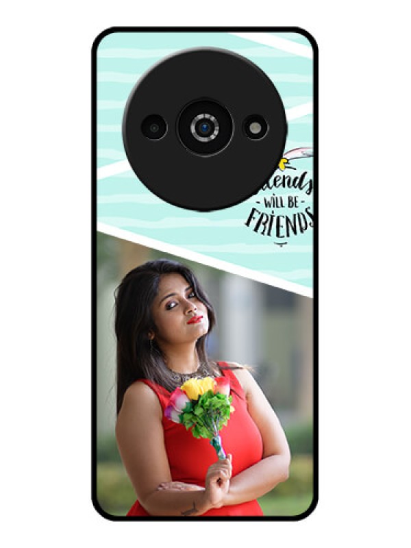 Custom Redmi A3X Custom Glass Phone Case - Friends Picture Icon Design