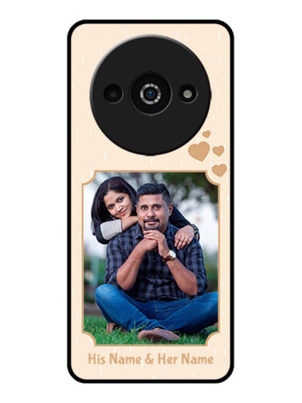 Custom Redmi A3X Custom Glass Phone Case - With Confetti Love Design