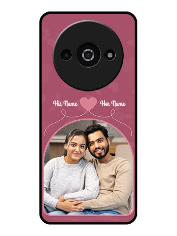 Custom Redmi A3X Custom Glass Phone Case - Love Floral Design