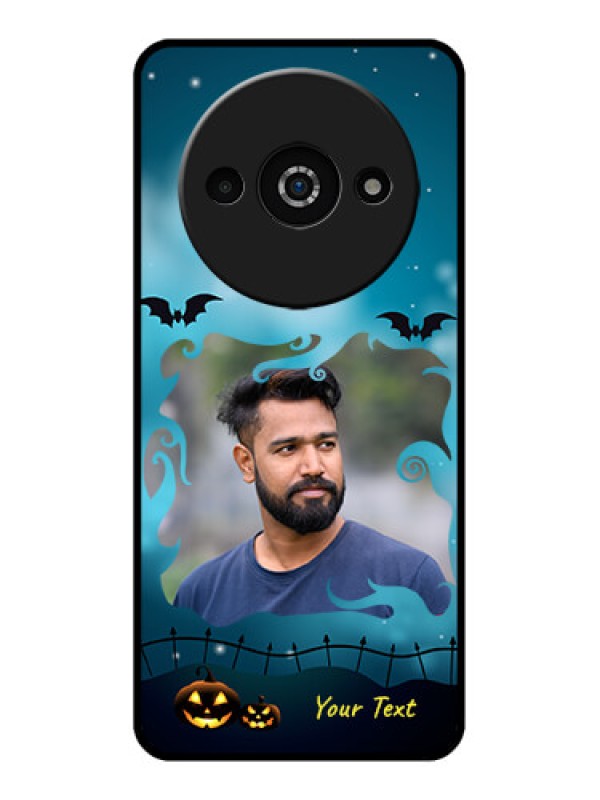 Custom Redmi A3X Custom Glass Phone Case - Halloween Frame Design