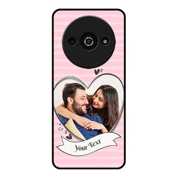 Redmi A3X Custom Glass Phone Case - Vintage Heart Design