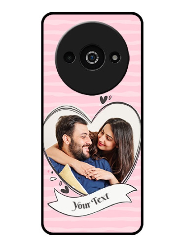 Custom Redmi A3X Custom Glass Phone Case - Vintage Heart Design