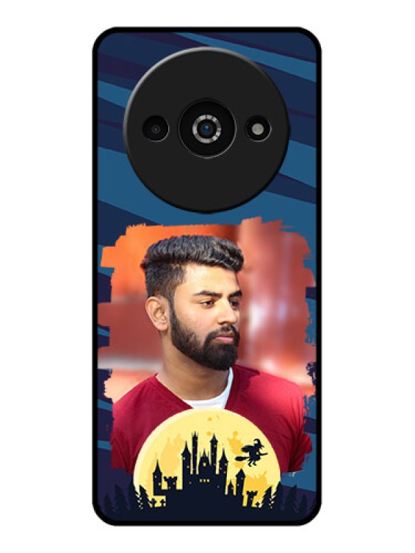 Custom Redmi A3X Custom Glass Phone Case - Halloween Witch Design