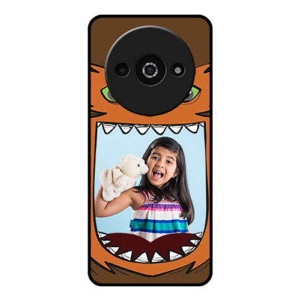 Redmi A3X Custom Glass Phone Case - Owl Monster Back Case Design Redmi A3X Custom Glass Phone Case - Owl Monster Back Case Design