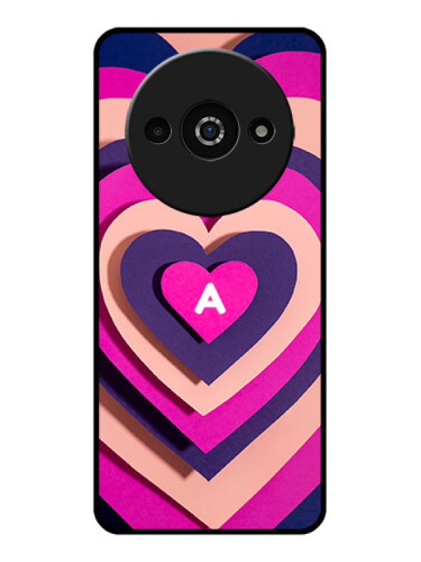 Custom Redmi A3X Custom Glass Phone Case - Cute Heart Pattern Design