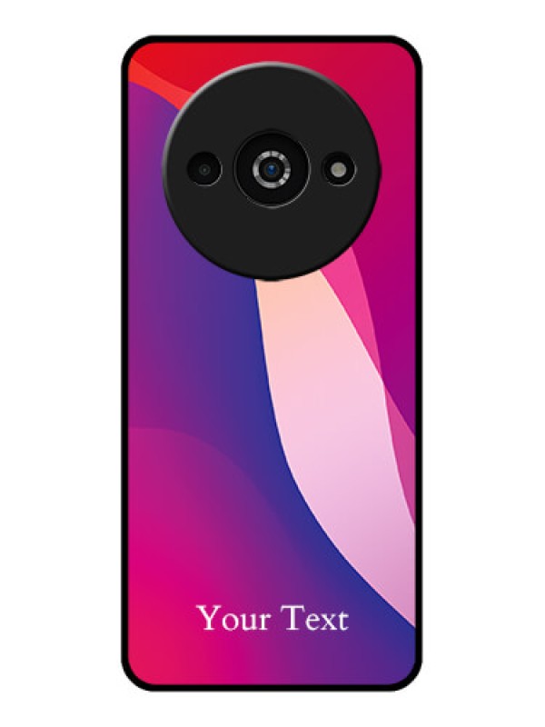 Custom Redmi A3X Custom Glass Phone Case - Digital Abstract Overlap Design