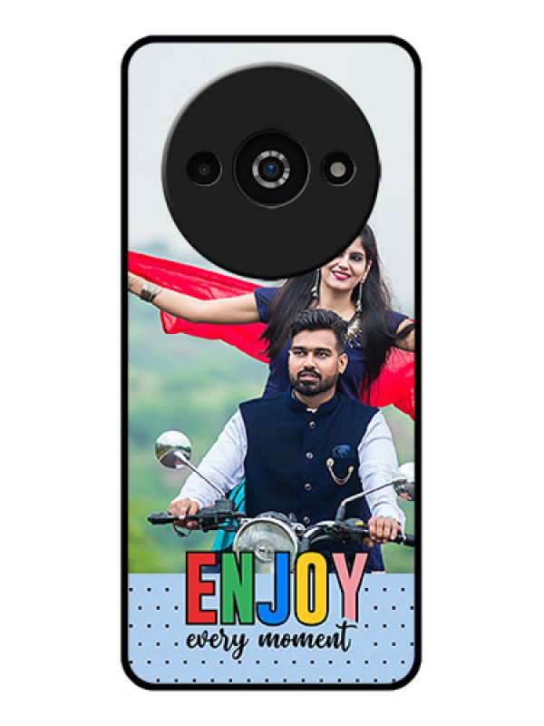 Custom Redmi A3X Custom Glass Phone Case - Enjoy Every Moment Design