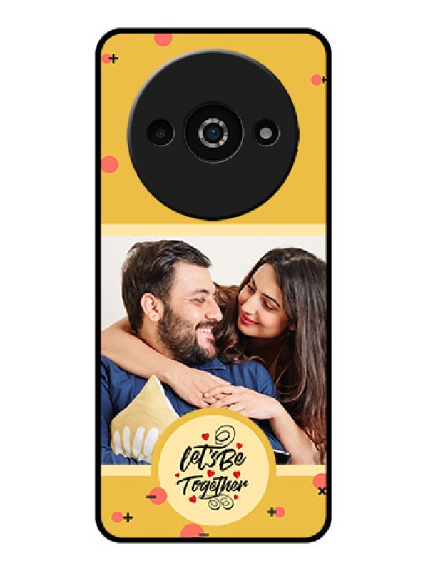 Custom Redmi A3X Custom Glass Phone Case - Lets Be Together Design