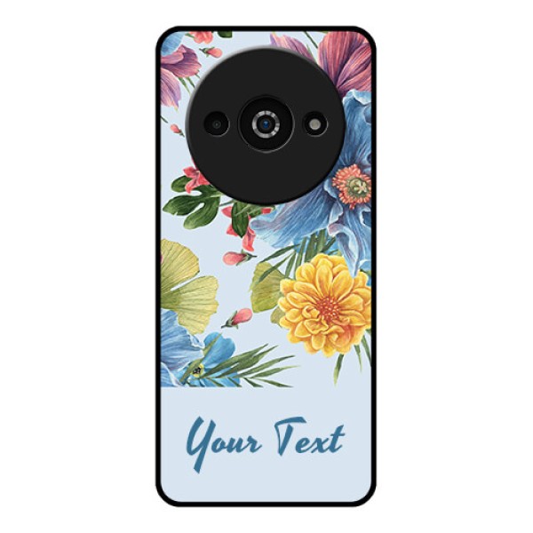 Redmi A3X Custom Glass Phone Case - Stunning Watercolored Flowers Painting Design Redmi A3X Custom Glass Phone Case - Stunning Watercolored Flowers Painting Design