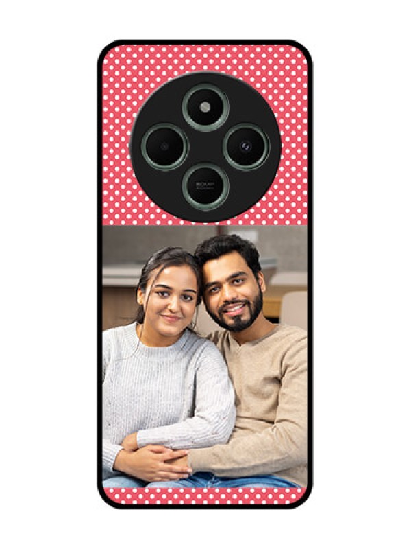 Custom redmi A4 5G Custom Glass Phone Case - White Dotted Design