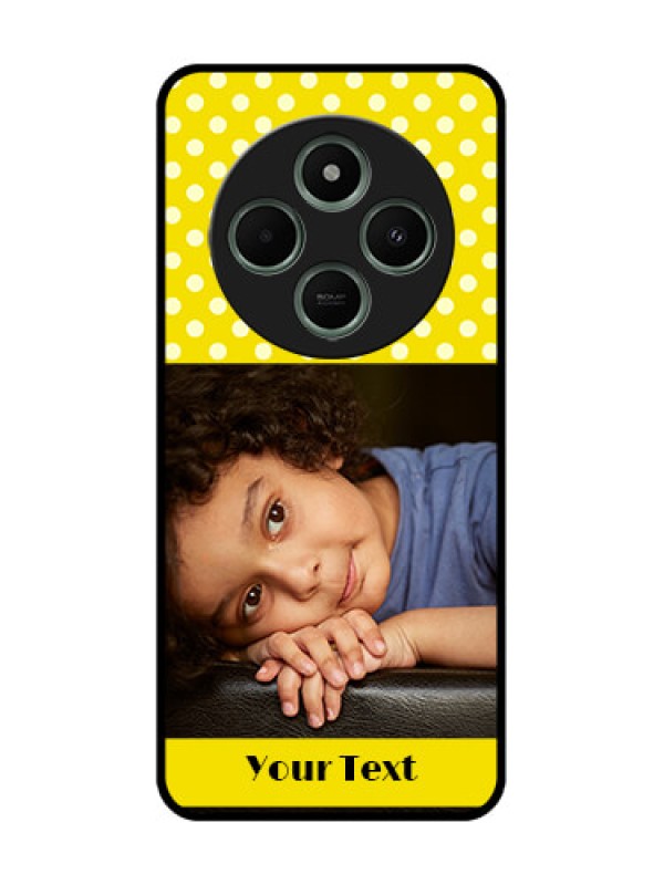 Custom redmi A4 5G Custom Glass Phone Case - Bright Yellow Case Design