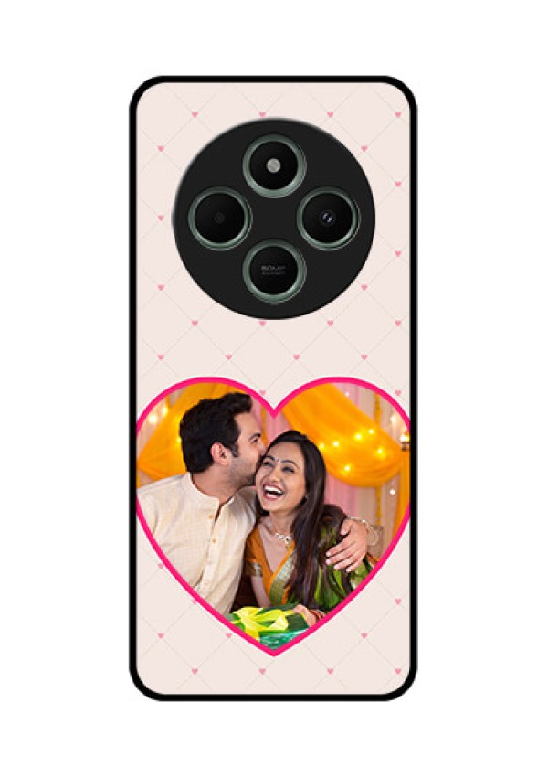 redmi A4 5G Custom Glass Phone Case - Heart Shape Design