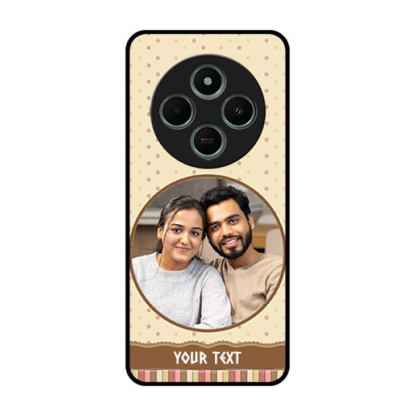 redmi A4 5G Custom Glass Phone Case - Brown Dotted Mobile Case Design redmi A4 5G Custom Glass Phone Case - Brown Dotted Mobile Case Design