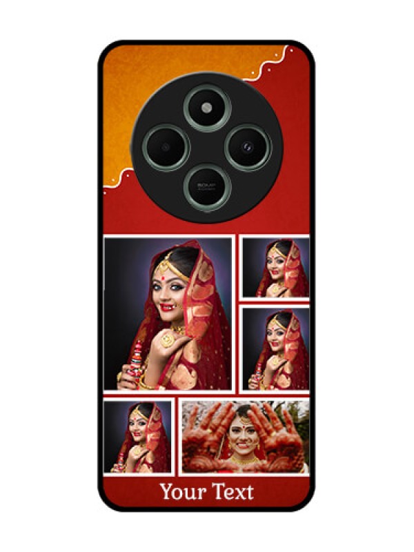 Custom redmi A4 5G Custom Glass Phone Case - Wedding Pic Upload Design