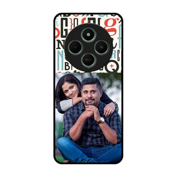 redmi A4 5G Custom Glass Phone Case - Alphabet Design