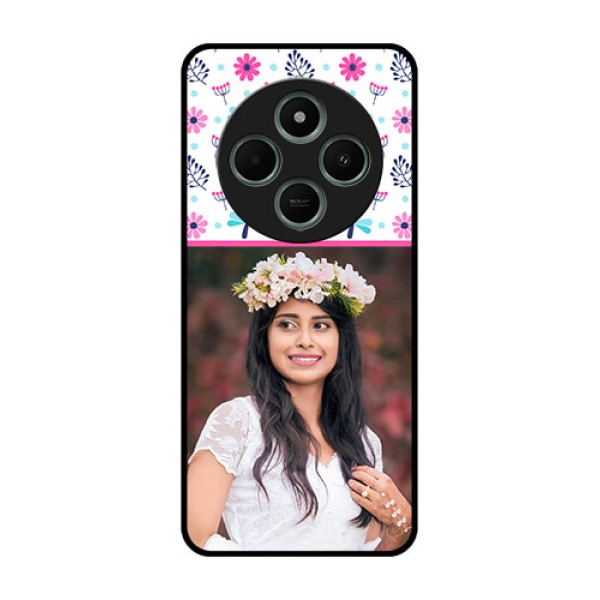 redmi A4 5G Custom Glass Phone Case - Colorful Flower Design redmi A4 5G Custom Glass Phone Case - Colorful Flower Design