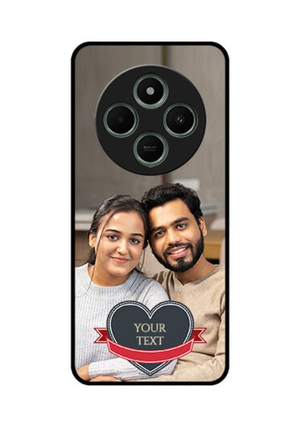 redmi A4 5G Custom Glass Phone Case - Just Married Couple Design