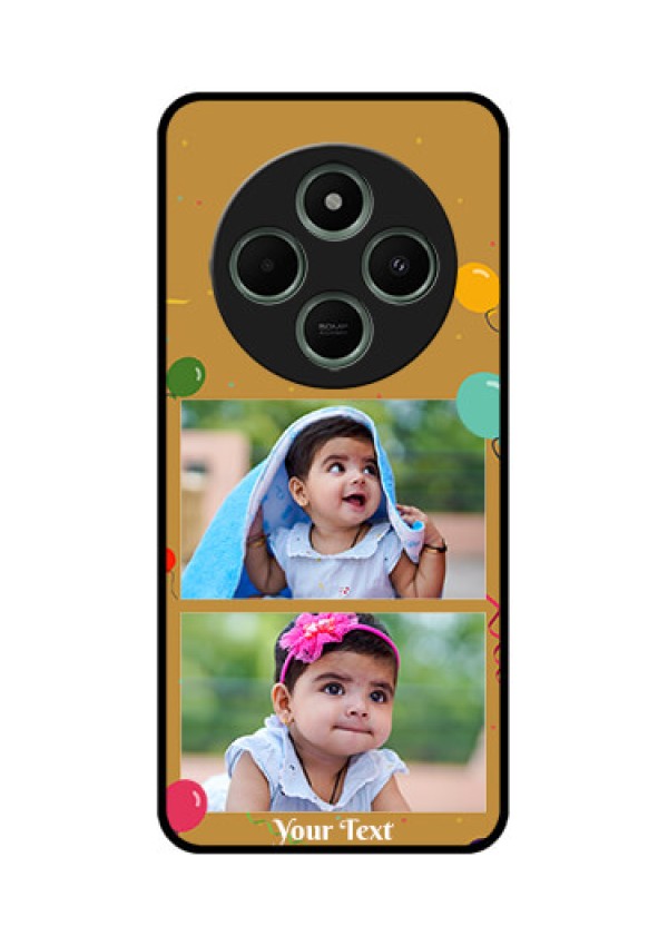 redmi A4 5G Custom Glass Phone Case - Image Holder With Birthday Celebrations Design