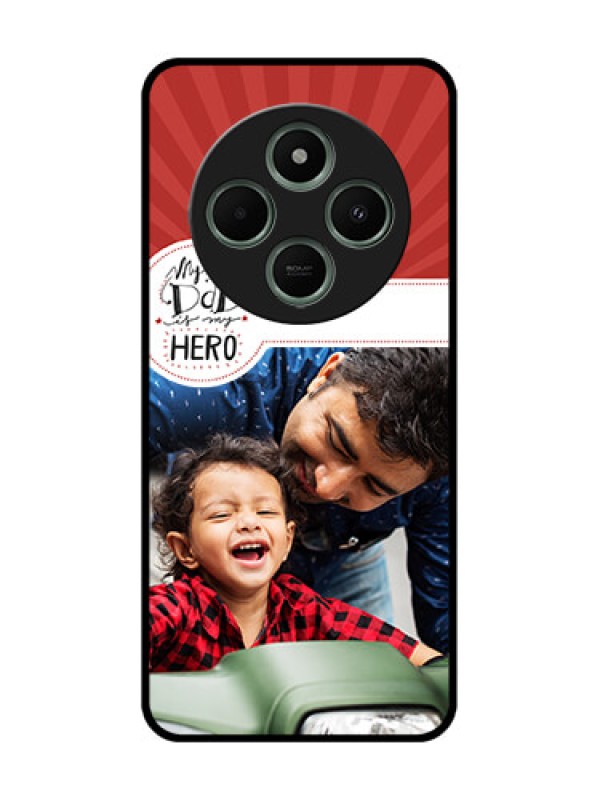 Custom redmi A4 5G Custom Glass Phone Case - My Dad Hero Design