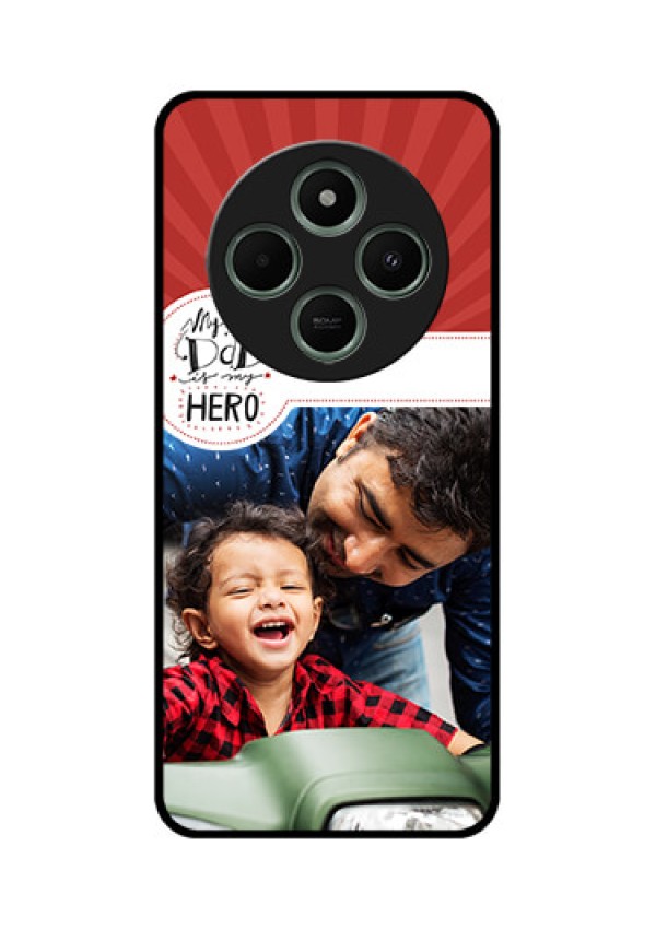 redmi A4 5G Custom Glass Phone Case - My Dad Hero Design