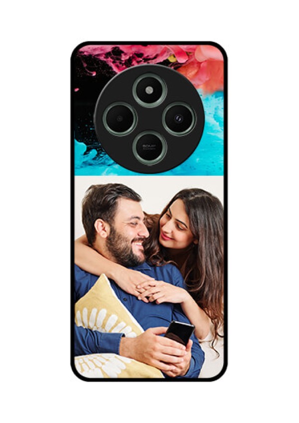 redmi A4 5G Custom Glass Phone Case - Quote With Acrylic Painting Design