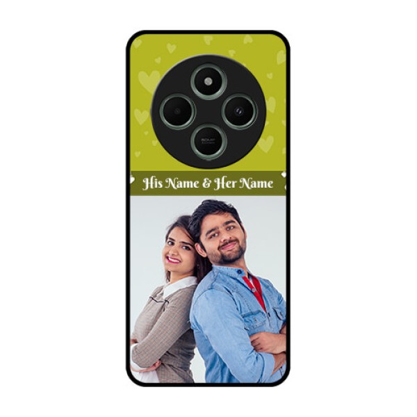 redmi A4 5G Custom Glass Phone Case - You & Me Heart Design