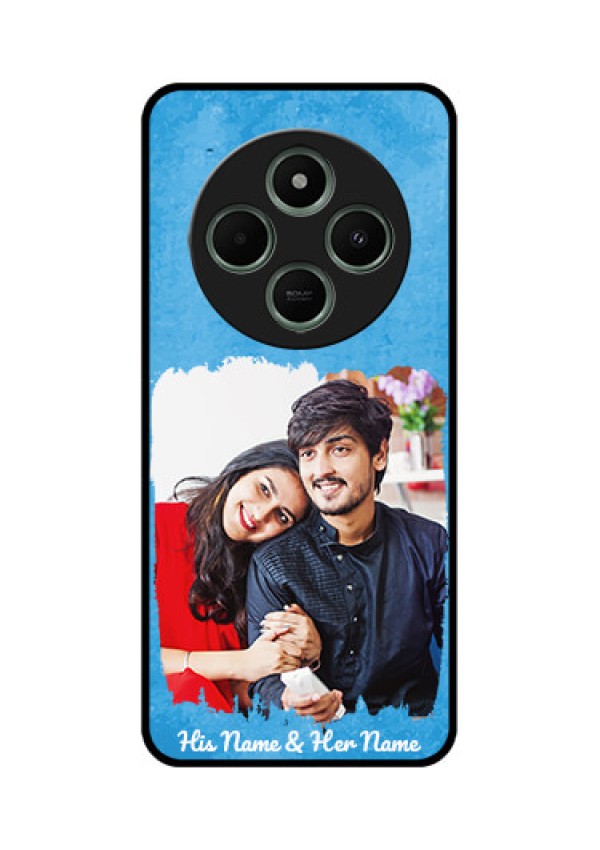 RedmiA4 5G Custom Glass Phone Case - Blue Color Vintage Design