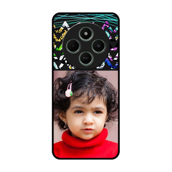redmi A4 5G Custom Glass Phone Case - Neon Abstract Design