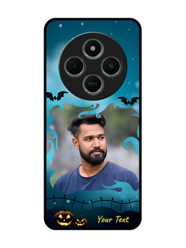 Custom redmi A4 5G Custom Glass Phone Case - Halloween Frame Design
