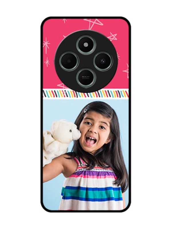 Custom redmi A4 5G Custom Glass Phone Case - Line Art Design