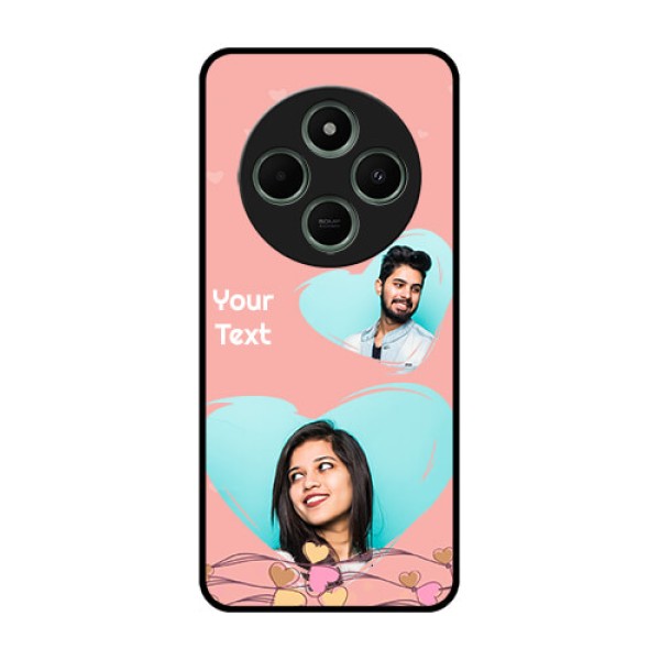 redmi A4 5G Custom Glass Phone Case - Love Doodle Design