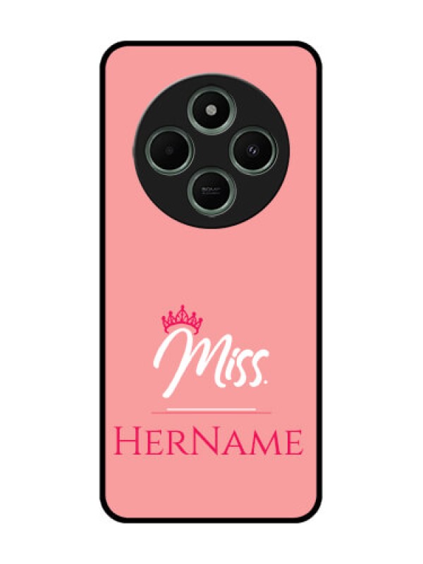 Custom redmi A4 5G Custom Glass Phone Case - Mrs With Name Design