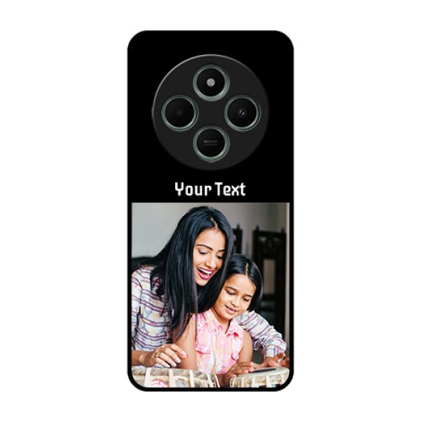 redmi A4 5G Custom Glass Phone Case - Photo With Name Design