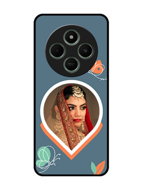 Custom redmi A4 5G Custom Glass Phone Case - Droplet Butterflies Design