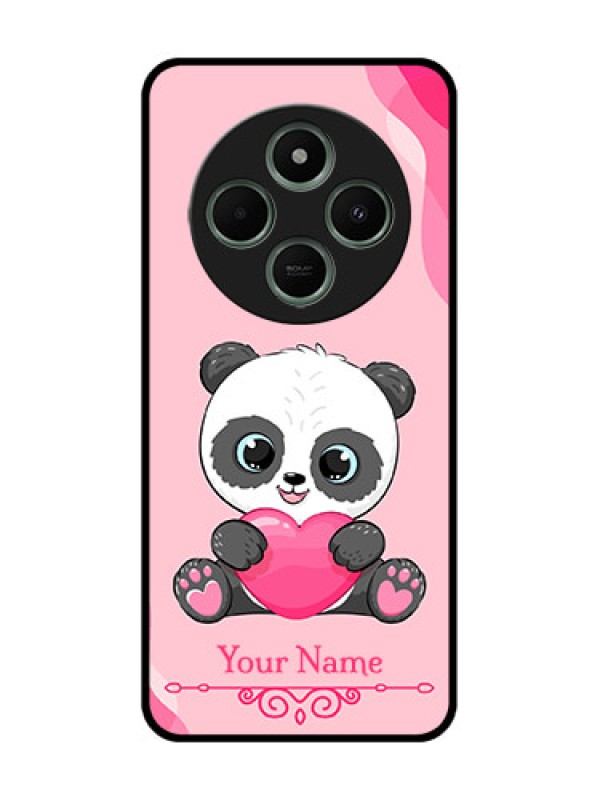 Custom redmi A4 5G Custom Glass Phone Case - Cute Panda Design