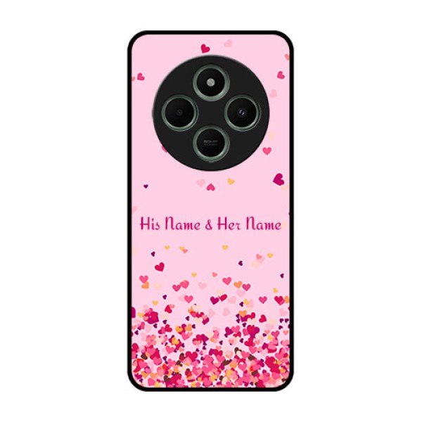 redmi A4 5G Custom Glass Phone Case - Floating Hearts Design redmi A4 5G Custom Glass Phone Case - Floating Hearts Design