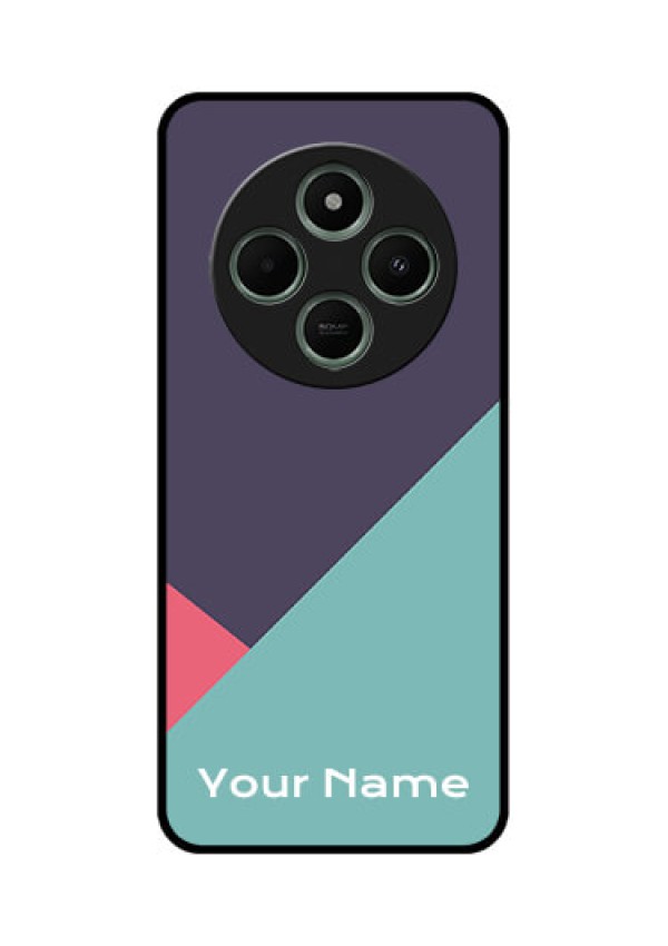 redmi A4 5G Custom Glass Phone Case - Tri Color Abstract Design