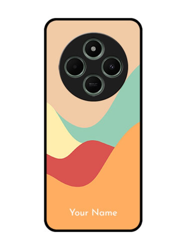 Custom redmi A4 5G Custom Glass Phone Case - Ocean Waves Multi - Colour Design