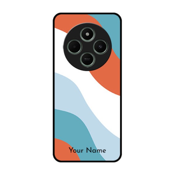 redmi A4 5G Custom Glass Phone Case - Coloured Waves Design