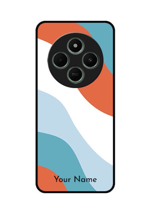 redmi A4 5G Custom Glass Phone Case - Coloured Waves Design