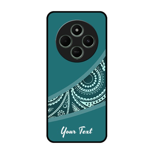 redmi A4 5G Custom Glass Phone Case - Semi Visible Floral Design