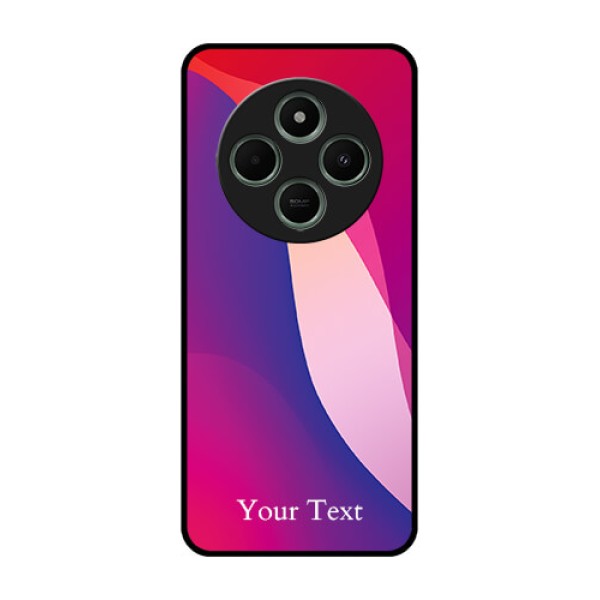 redmi A4 5G Custom Glass Phone Case - Digital Abstract Overlap Design
