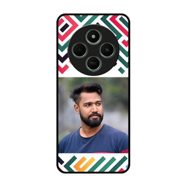 redmi A4 5G Custom Glass Phone Case - Colorful Maze Pattern Design redmi A4 5G Custom Glass Phone Case - Colorful Maze Pattern Design