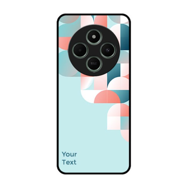 redmi A4 5G Custom Glass Phone Case - Stylish Semi - Circle Pattern Design redmi A4 5G Custom Glass Phone Case - Stylish Semi - Circle Pattern Design