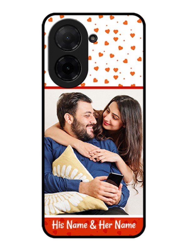 Custom Xiaomi Redmi A5 Custom Glass Phone Case - Orange Love Symbol Design