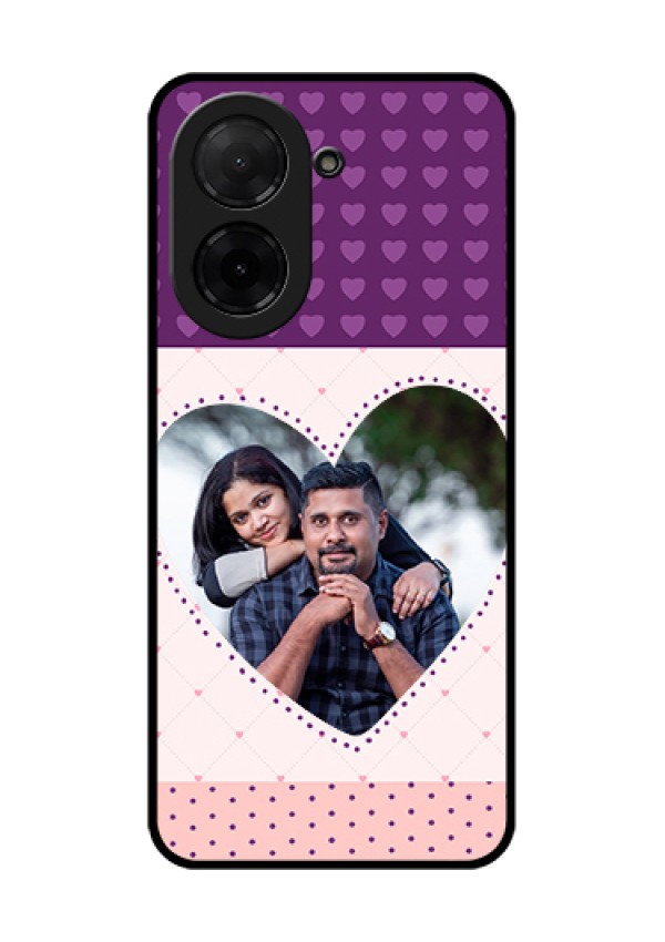 Xiaomi Redmi A5 Custom Glass Phone Case - Violet Love Dots Design